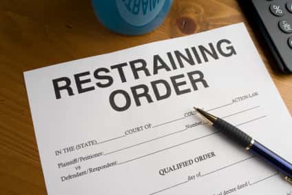 restraining order document