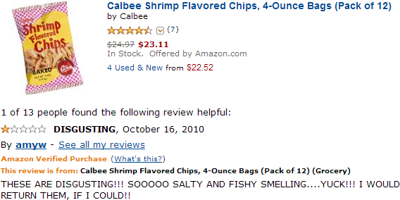 Shrimp\-flavored chips review