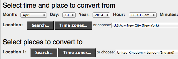 Time Zone Converter Time Difference Calculator