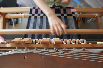 weaving on a loom